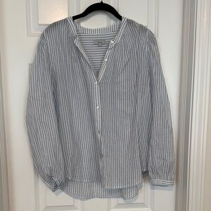 Striped Blue and White Men's Shirt
